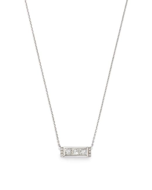 Bloomingdale's Diamond Bar Necklace In 14k White Gold