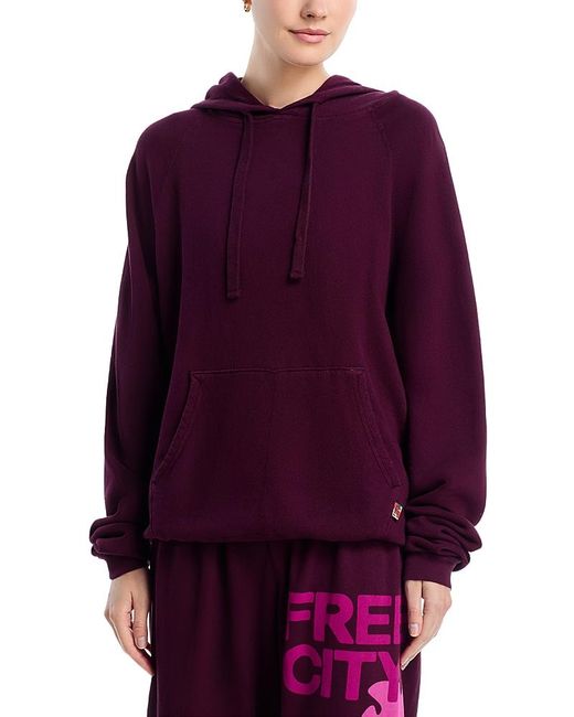 Freecity Purple Basic Goodness Terry Fluff Hoodie