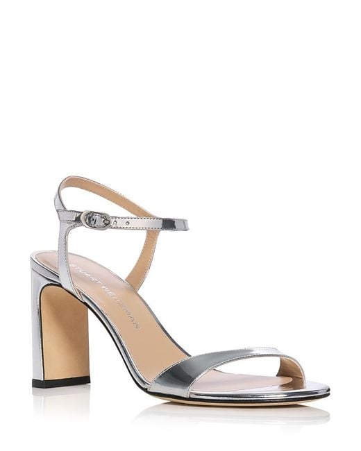 Stuart Weitzman Metallic Babette 85 Sandals