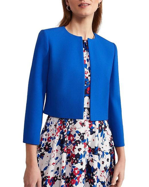 Hobbs Blue Elize Crepe Jacket