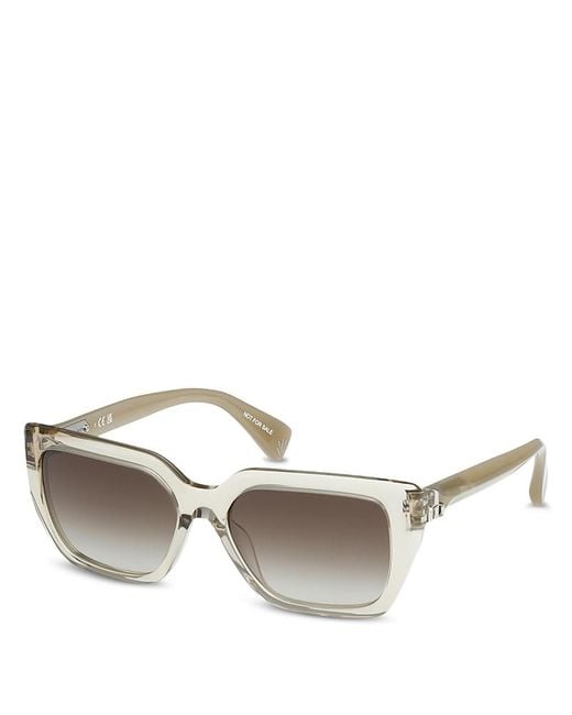 Rag & Bone Metallic Rectangular Sunglasses, 55Mm