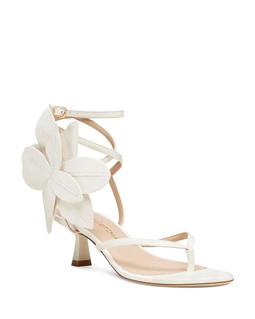 Stuart Weitzman White Paradise 50 Sandals