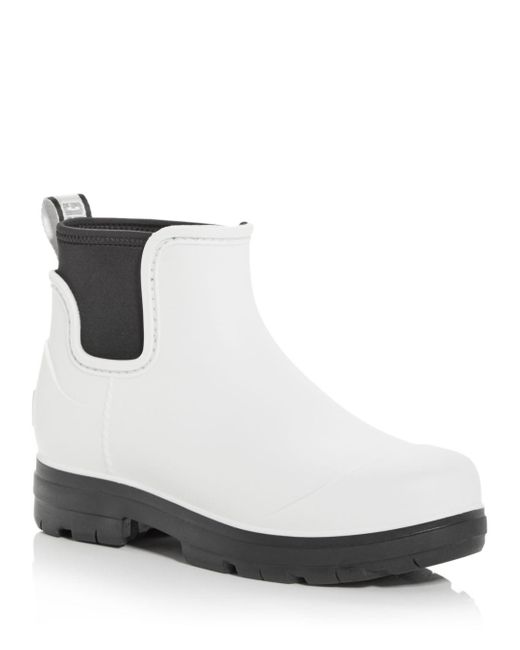 UGG Rubber Droplet Rain Boots in White | Lyst