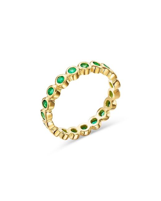 Temple St. Clair Metallic 18K Cl Color Emerald Bezel Eternity Band