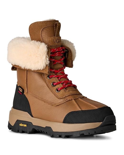 Ugg Brown Adirondack Xxv Round Toe Boots