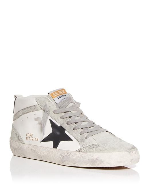 Golden Goose Deluxe Brand White Mid Star Mid Top Sneakers for men