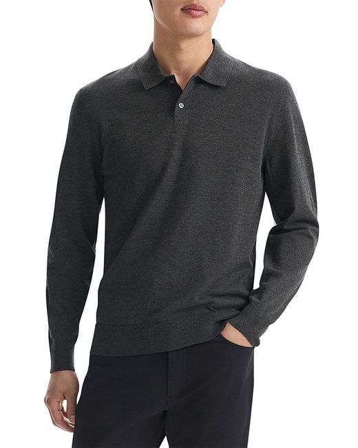 Theory Gray Goris Collared Sweater for men