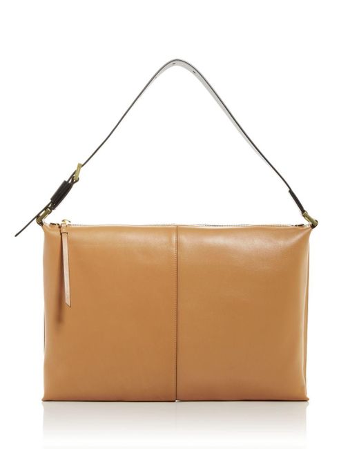 AllSaints Edbury Extra Large Leather Shoulder Bag in Desert Tan (Brown) -  Lyst