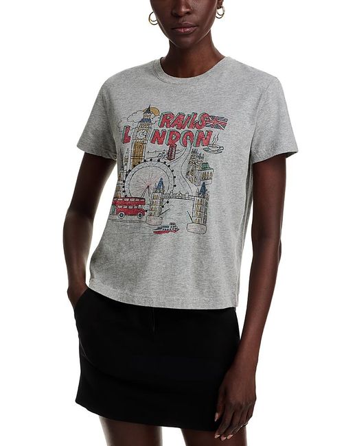 Rails Gray Graphic Boyfriend Tee
