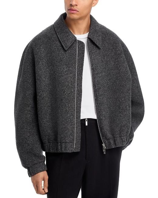 Helmut Lang Black Shell Relaxed Fit Bomber Jacket for men