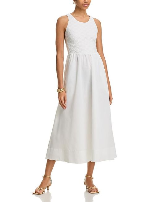 Bardot Women's White Bryony Midi Lace Dress