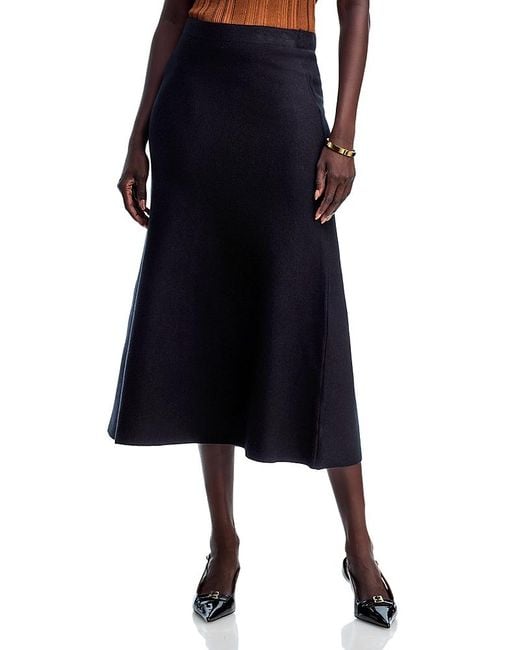 Sioni Blue A Line Midi Skirt