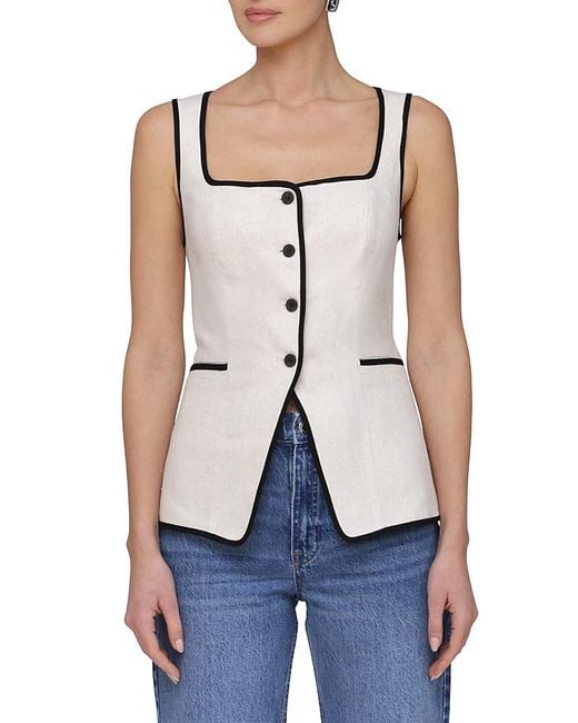 Bagatelle Blue Square Neck Vest