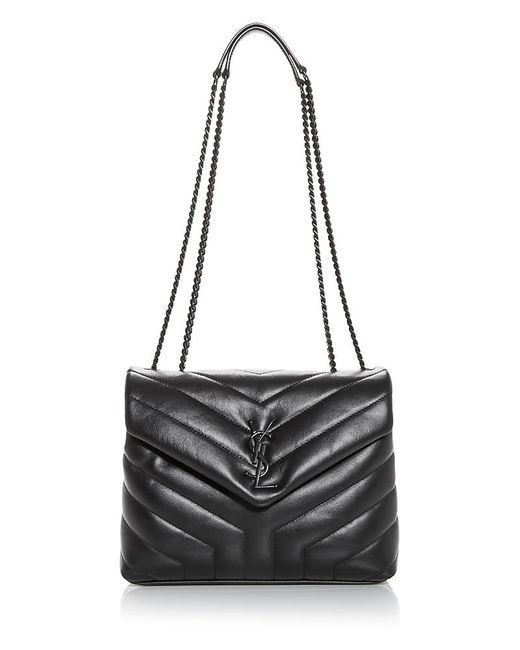 Saint Laurent Black Loulou Small Crossbody Bag