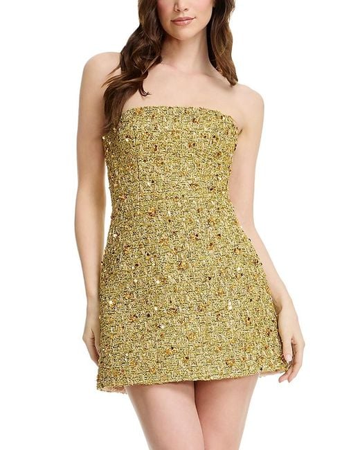 navy blue dress for baby girl Jasmine Poplin A-Line Mini Dress - Yellow main image 1