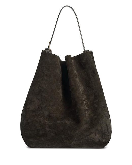 Totême  Black Belted Suede Tote