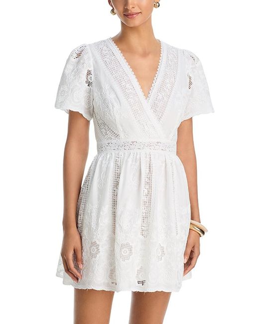 aqua white mini dress Come Get Me Mini Dress Aqua