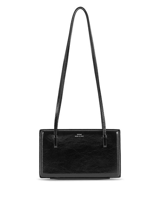 Totême Black Mini Naplack Leather Cocktail Bag