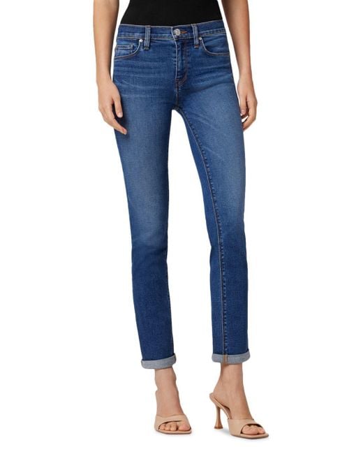 Hudson Jeans Denim Nico Mid Rise Straight Jeans In Titan in Blue - Lyst