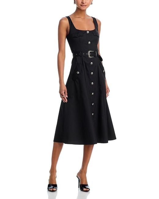 L'Agence Black Tazia A Line Dress