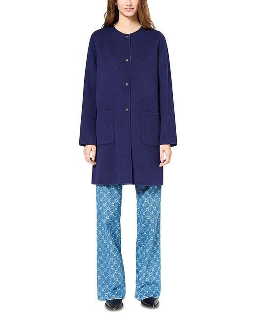 Gerard Darel Blue Sacha Wool Coat
