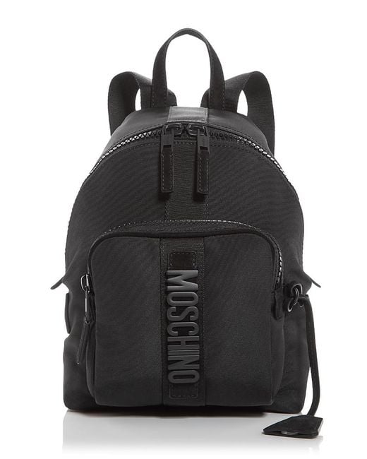 Moschino Black Logo Backpack