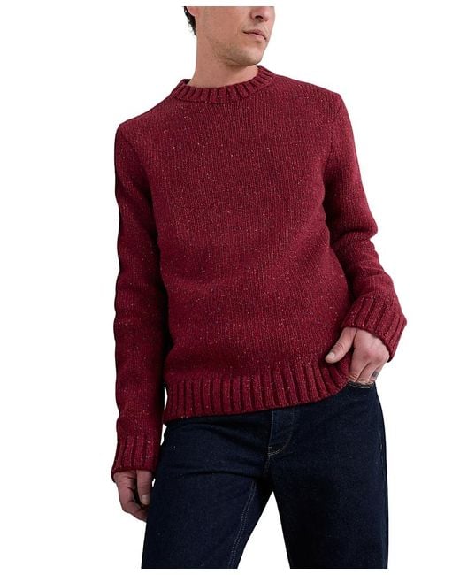 Seasalt Cornwall Men's Red Bizen Sweater