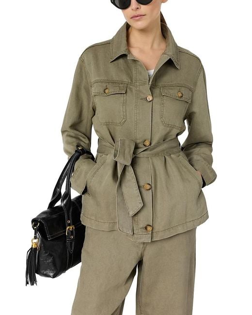 Gerard Darel Green Talitha Button Front Jacket