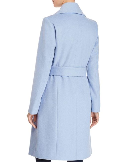 ice blue wool coat