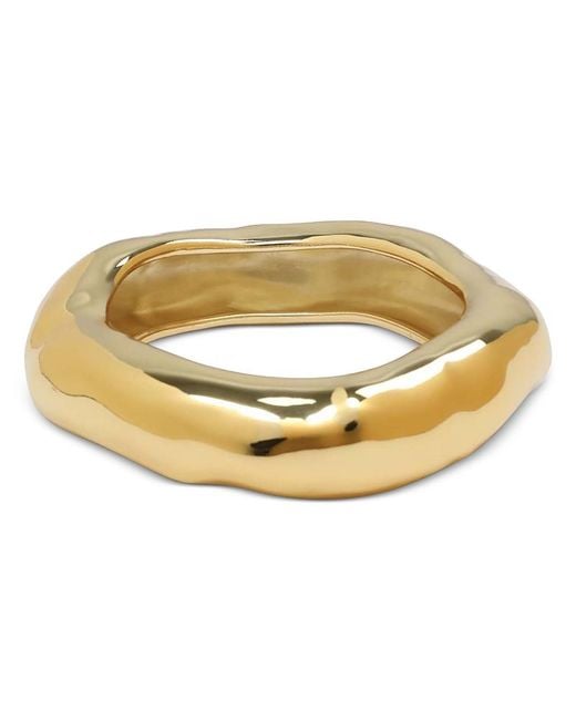 Alexis Metallic Molten Wide Bangle Bracelet
