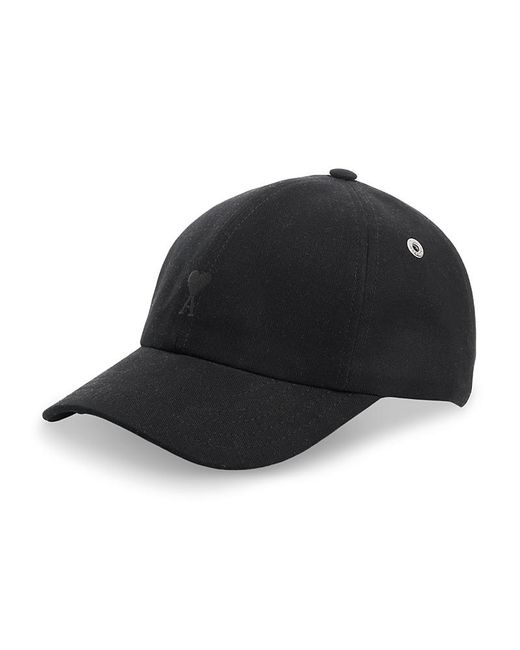 AMI Black Denim Cap for men