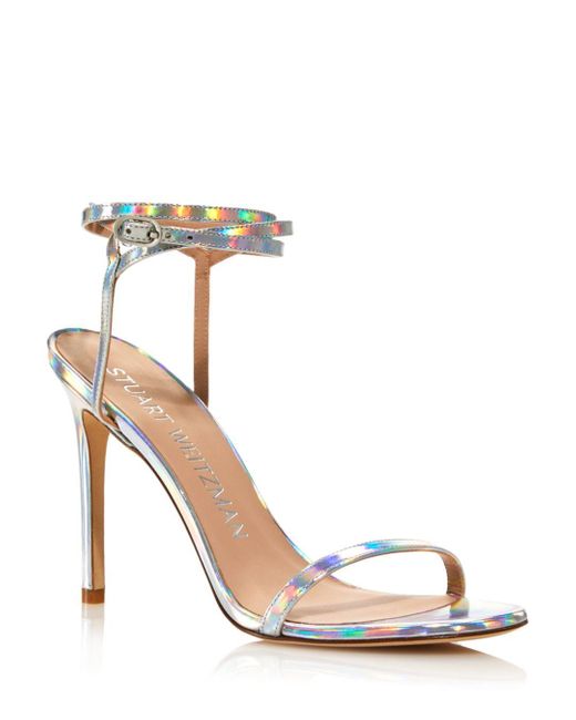 stuart weitzman silver sandals