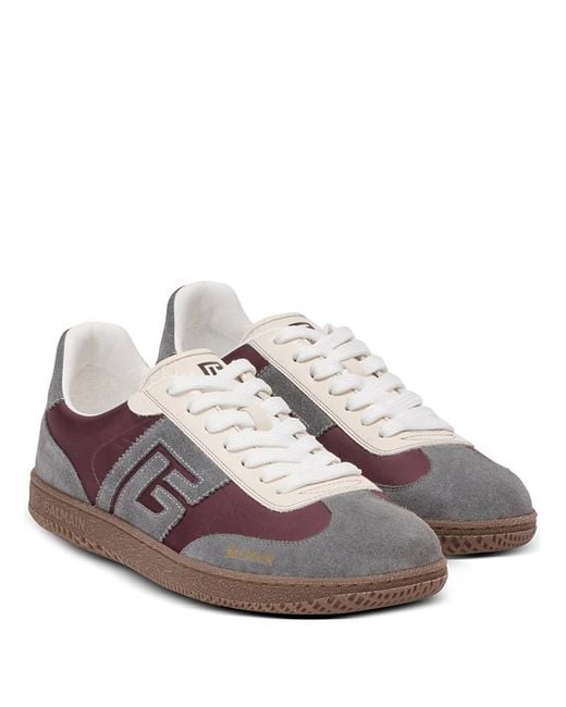 Balmain Gray Swan Trainers for men