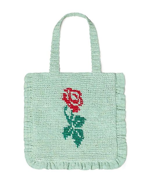 Loeffler Randall Green Ruffle Tote