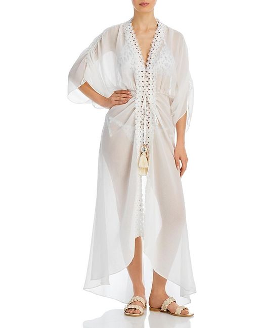 Ramy Brook White Raelynn Dress Swim Cover-Up