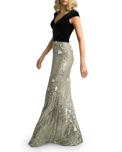 velvet sequin gown