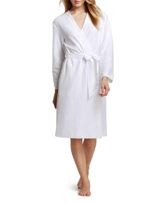 Hanro Cotton Waffle Robe in White - Save 10% | Lyst