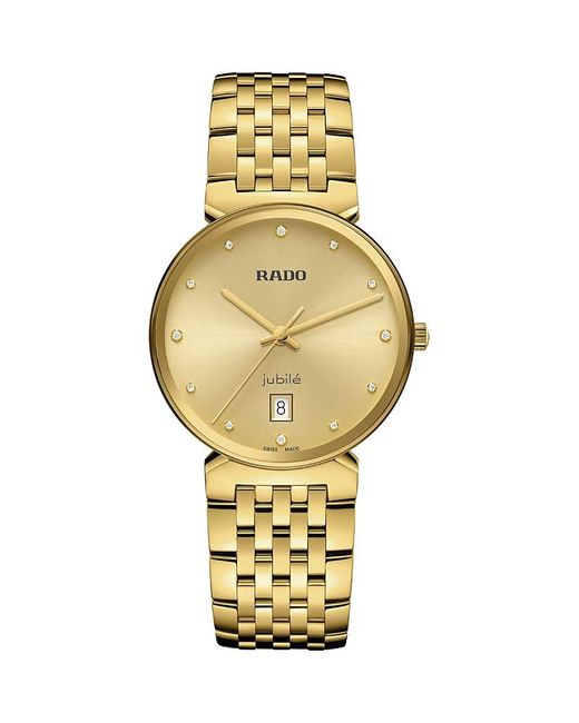 Rado Metallic Florence Diamonds Quartz Watch, 38Mm
