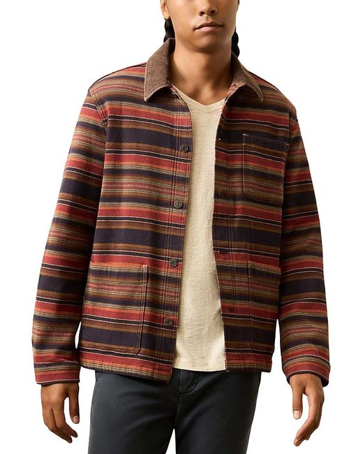 Faherty High Ridge Twill Studio Shirt Jacket in Brown for Men | Lyst