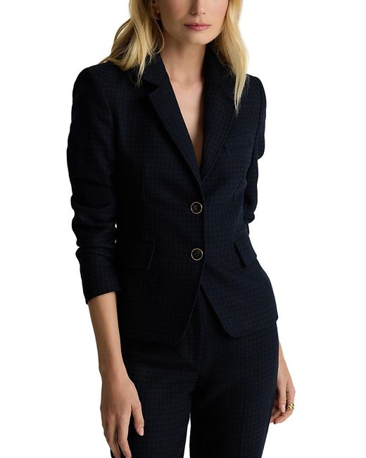 St. John Black Houndstooth Jacket