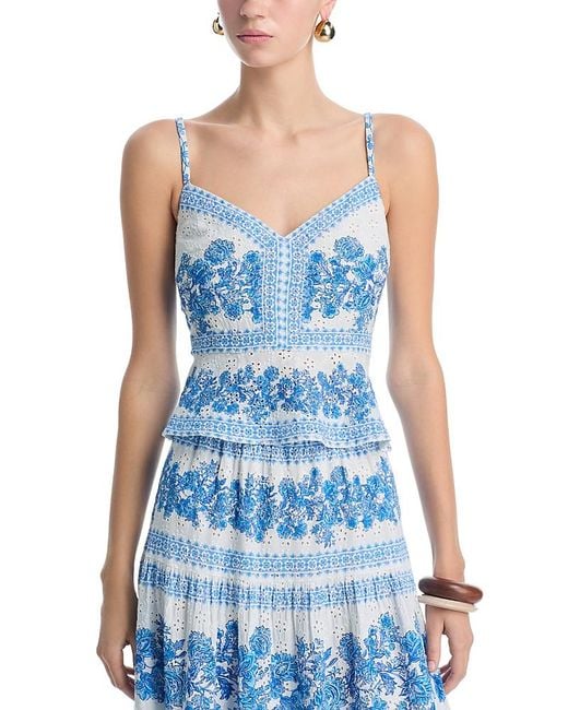 Aqua Blue Boarder Top