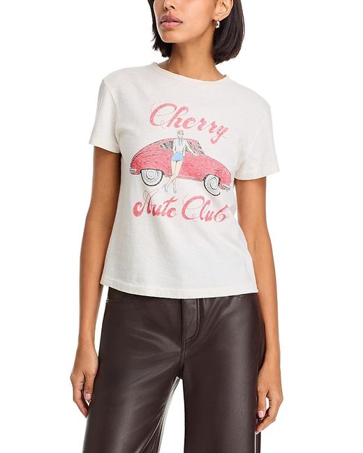 Re/done White Cherry Auto Classic Tee