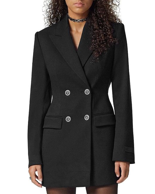Versace Black Open Back Double Breasted Jacket