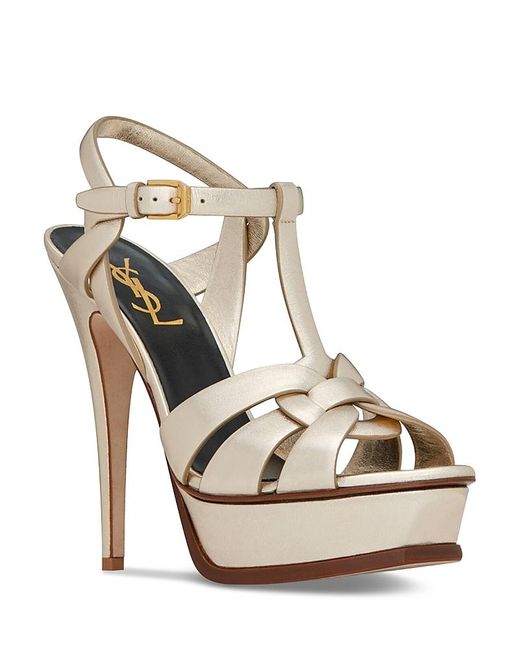 Saint Laurent Metallic Tribute Sandals