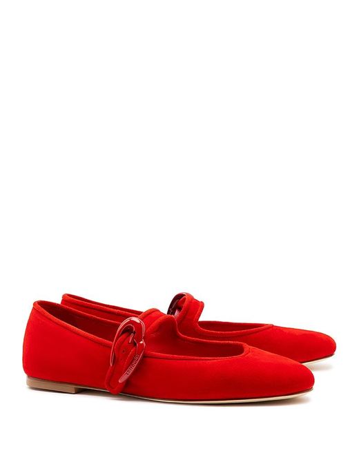Larroude Red Verona Flats
