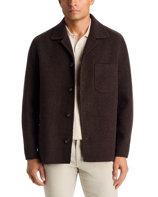 Eleventy Black Wool Chore Jacket for men