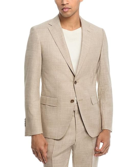 Boss Natural Hutson Melange Slim Fit Suit Jacket for men