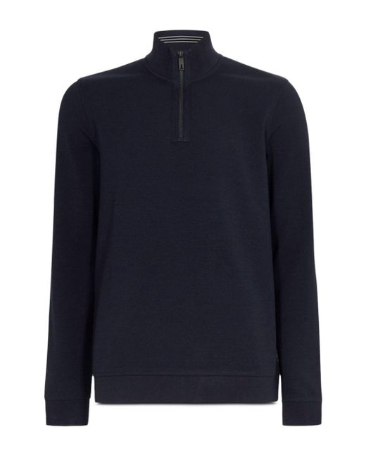 half zip funnel neck jumper mens