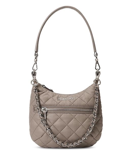 MZ Wallace Gray Mini Crosby Top Handle Bag