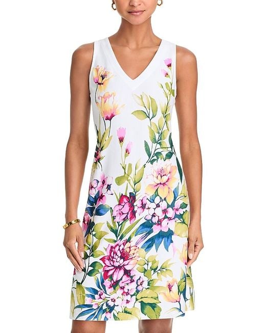 Tommy Bahama White Darcy Verde Blooms Dress